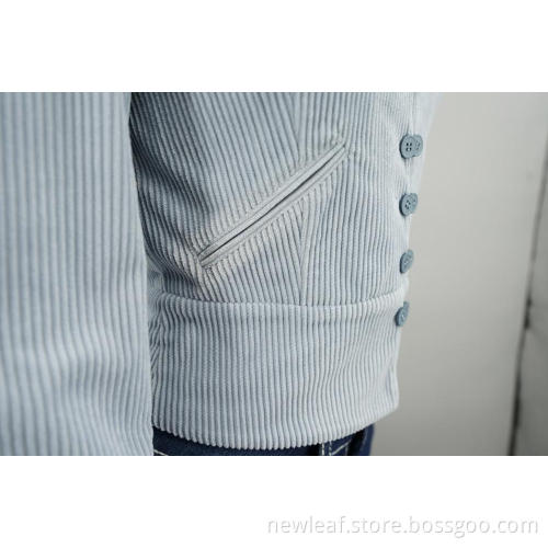 Double-Breasted items corduroy single-breasted Blouse